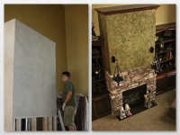 Before & After Photos, Great Room, Fireplace, Italian Finishes, David Nordgren, Bella Faux Finishes, Sioux Falls, SD