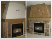 Before & After Photos, Fireplace, Italian Finishes, Bella Faux Finishes, Sioux Falls, SD