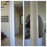 Before & After Photos, Columns, Italian Venetian Plaster, Venetian Plaster, Bella Faux Finishes, Sioux Falls, SD