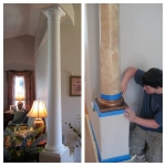 Before & After Photos, Columns, Italian Venetian Plaster, Venetian Plaster, Bella Faux Finishes, Sioux Falls, SD