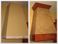 Before & After Photos, Kitchen Range Hood, Italian Finishes, Bella Faux Finishes, Sioux Falls, SD