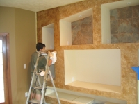 Fireplace Accent Wall, Shadow Box, Italian Finishes, Bella Faux Finishes, Sioux Falls, SD
