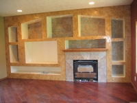 Fireplace Accent Wall, Shadow Box, Italian Finishes, Bella Faux Finishes, Sioux Falls, SD